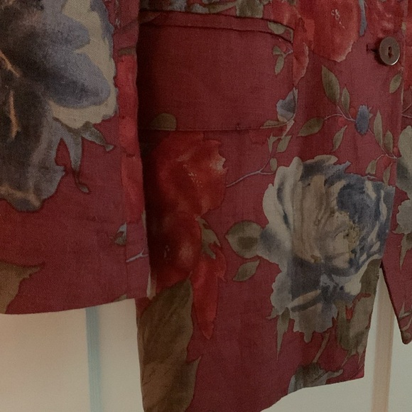 Jones New York Linen Jacket: Tailored, Fully Lined, Pockets, Vintage, Structured - Picture 4 of 13